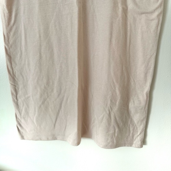 | abercrombie & fitch • taupe padded shoulder mini t-shirt dress • medium | - Picture 11 of 11